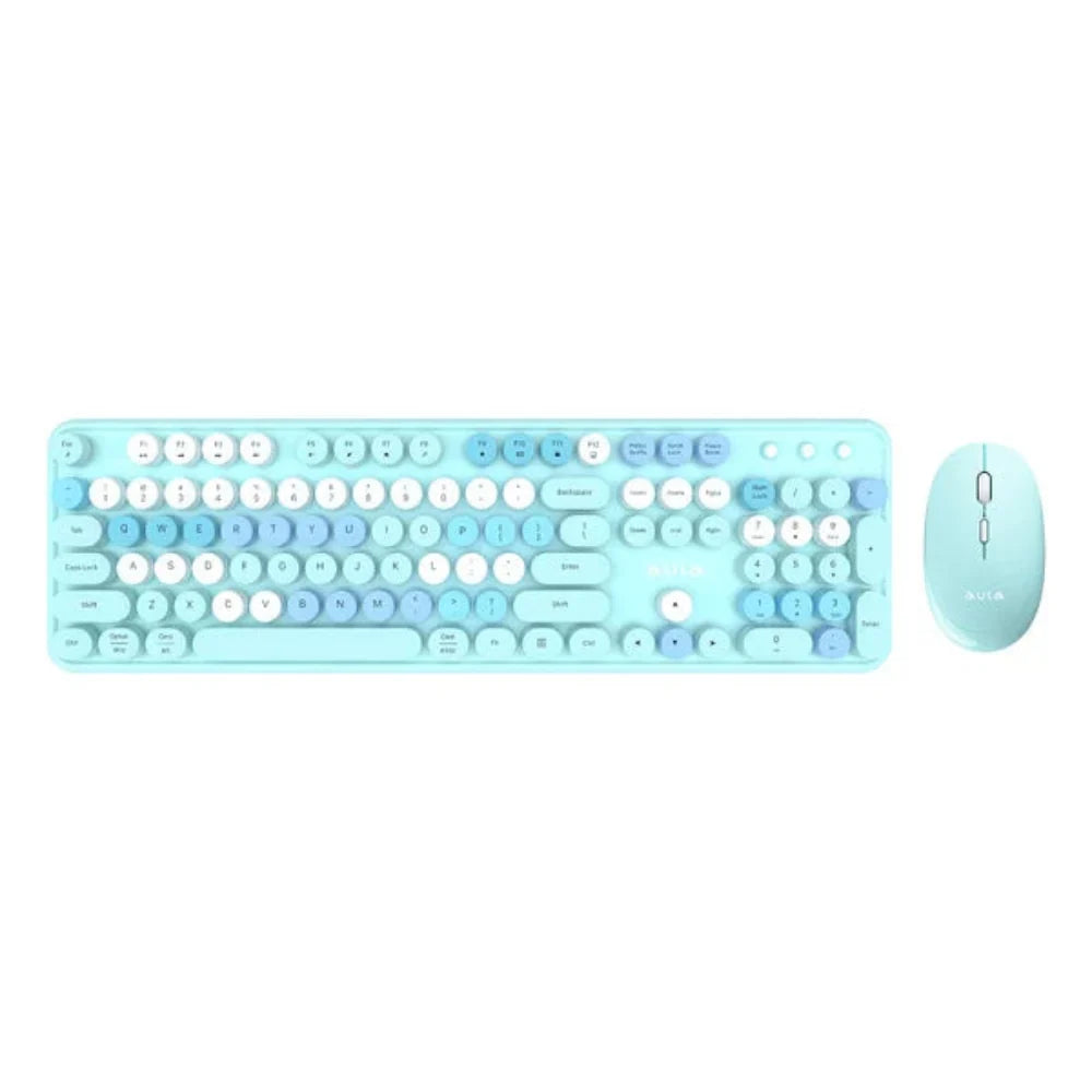 AULA AC306 Full Size Membrane Wireless Gaming Keyboard and Mouse Combo ( Mix Blue ) (AC306) – TechCure India