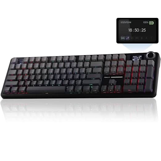 AULA F108 Gradient Grey Wireless Mechanical Gaming Keyboard – TechCure India