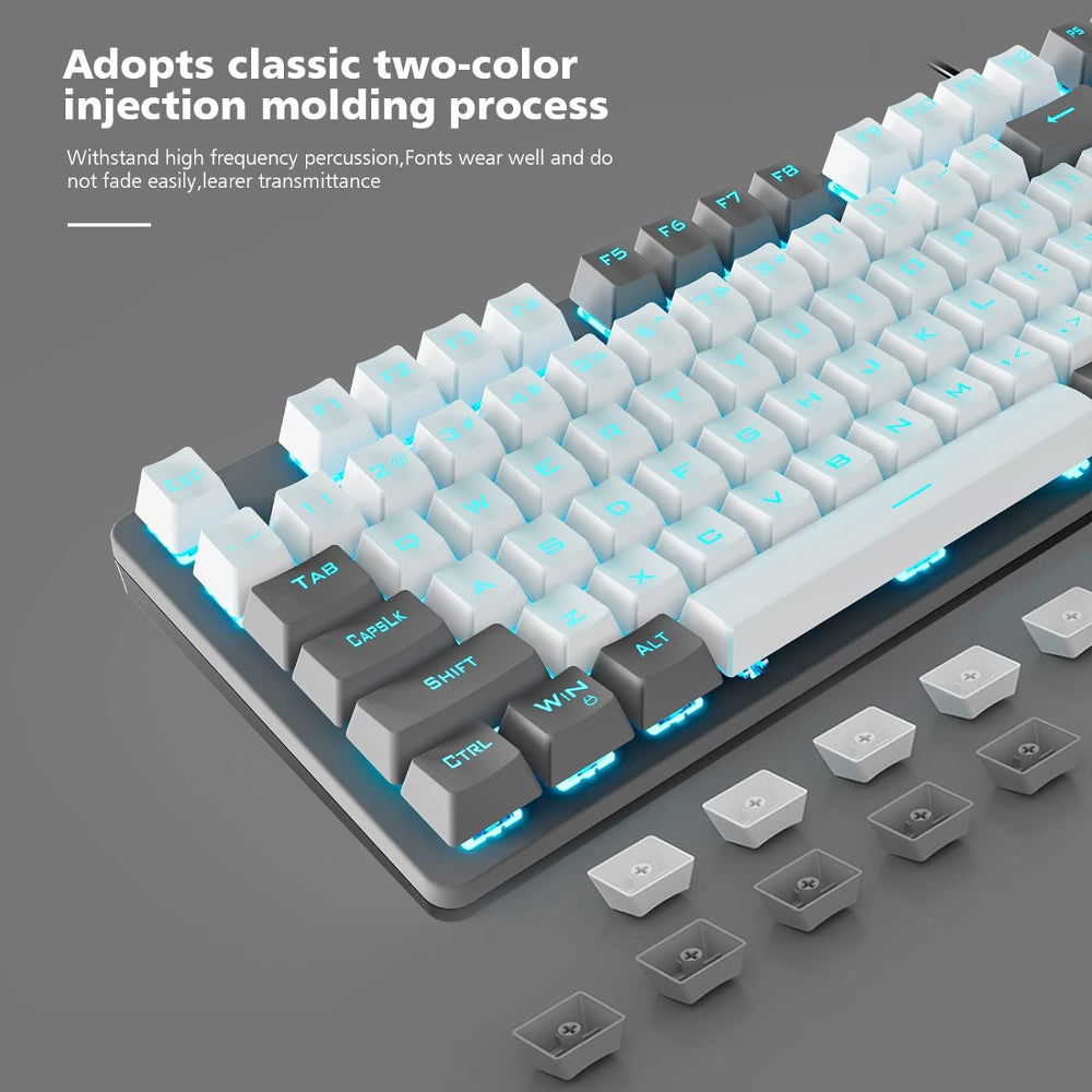 AULA F3287 Tenkeyless Wired Mechanical Gaming Keyboard ( Grey/White ) ( Blue Switch ) ( F3287GW ) – photo 5 – TechCure India