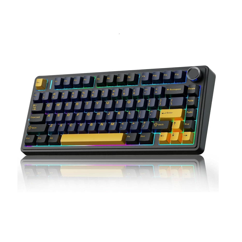 AULA F75 75% Mechanical Wireless Gaming Keyboard ( Thunder Black ) ( Graywood Switch ) ( F75TBW ) – TechCure India