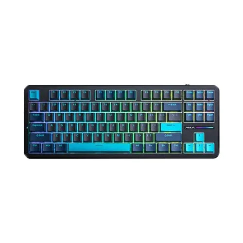 Aula F87 Wireless Tri Mode RGB Mechanical Gaming Blue and Cyan Keyboard With Graywood V4 Switch – TechCure India