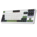 AULA F87 Wireless Trio Mode Mechanical Gaming Keyboard | 3 in One Gasket Hot Swappable Gray Wood V3 Switch Keyboard | RGB Backlit Gaming Keyboard | 2.4GHz/Type-C/Bluetooth Mechanical Keyboard (Green + White – Gray Wood Switch V3) – TechCure India