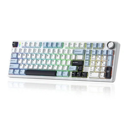 Aula F99 Pro Wireless Tri Mode RGB Mechanical Gaming Ice Blue Keyboard With Star Vector Switch
