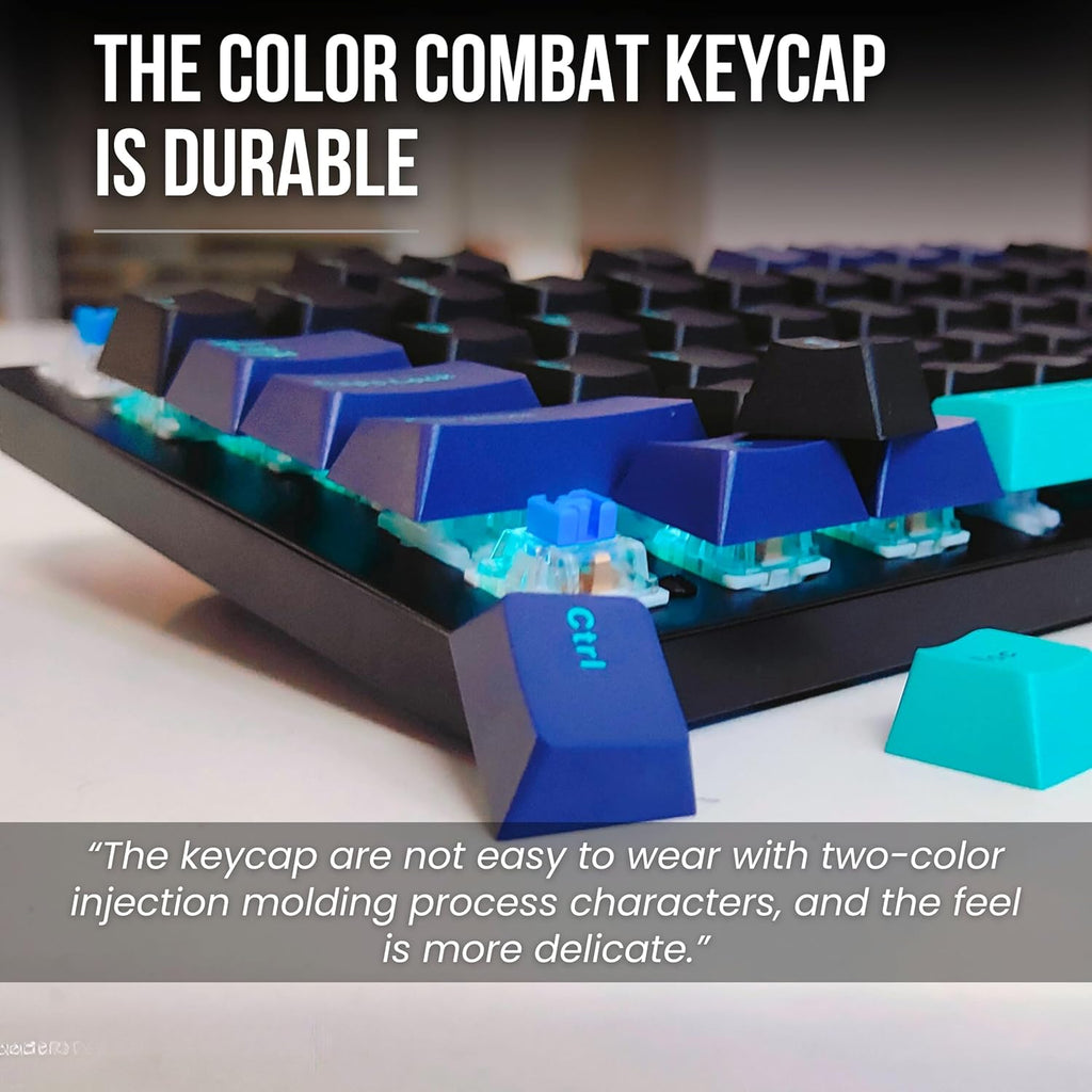 AULA M75 TRI-MODE (2.4G/BLUETOOTH/WIRED) HOT SWAPPABLE RGB, BLUE+BLACK+GREEN, Without Software – TechCure India