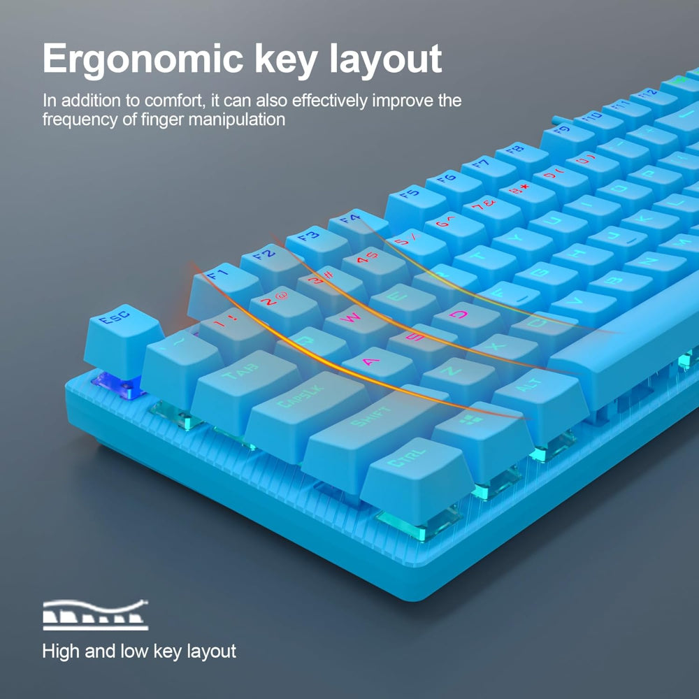 AULA S2022U Full Size Wired Mechanical Gaming Keyboard ( Blue ) ( Blue Switch ) ( S2022U ) – photo 3 – TechCure India