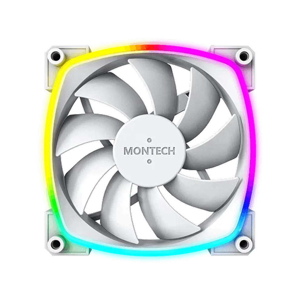MONTECH AX120 PWM 120mm ARGB Cabinet Fan (White) (Single Pack) – TechCure India