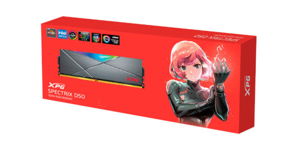 Adata XPG Spectrix D50 8GB (8GBX1) DDR4 3200MHz RGB RAM – TechCure India