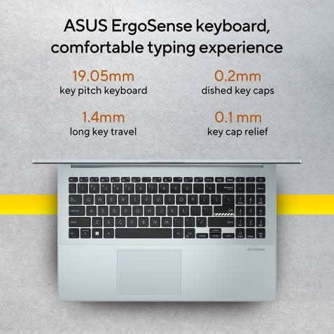 ASUS Vivobook Go 15 E1504FA-BQ2117WS, AMD Ryzen 3 30, 8GB, 512GB, AMD Radeon Graphics, 15.6 inch FHD screen, Windows 11 Home, Office Home 2024, M365 Basic - 1 Year Validity, Student Laptop, 1 Year(s) Warranty, Green – TechCure India