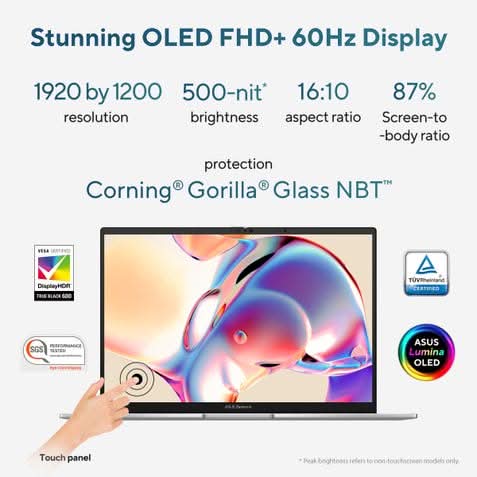 ASUS Zenbook 14 UX3405CA-QL1507WS, Intel Core Ultra 5 225H, 16GB RAM, 512GB SSD, Intel Arc Graphics, 14 inch OLED Touch FHD+, Windows 11 Home, Office Home 2024, M365 Basic-1 Year Validity, Thin and Light AI Laptop, 1 Year(s) Warranty, Grey – TechCure India