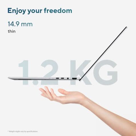 ASUS Zenbook 14 UX3405CA-QL1507WS, Intel Core Ultra 5 225H, 16GB RAM, 512GB SSD, Intel Arc Graphics, 14 inch OLED Touch FHD+, Windows 11 Home, Office Home 2024, M365 Basic-1 Year Validity, Thin and Light AI Laptop, 1 Year(s) Warranty, Grey – TechCure India