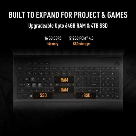 ASUS TUF Gaming A16 FA608UMI-TU288WS, AMD Ryzen 7 260, RTX 5060 GPU, 16GB RAM, 512GB SSD, 16 inch FHD+, Windows 11 Home, Office Home 2024, M365 Basic-1 Year Validity, Gaming Laptop, 1 Year(s) Warranty, Grey – TechCure India