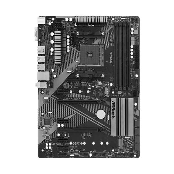 ASROCK B450 Pro4 R2.0 DDR4 AMD Motherboard - 4