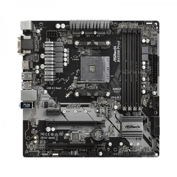 ASROCK B450M Pro4 DDR4 AMD Motherboard - 2