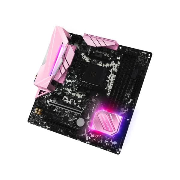 ASROCK B450M Steel Legend Pink Edition DDR4 AMD Motherboard - 3