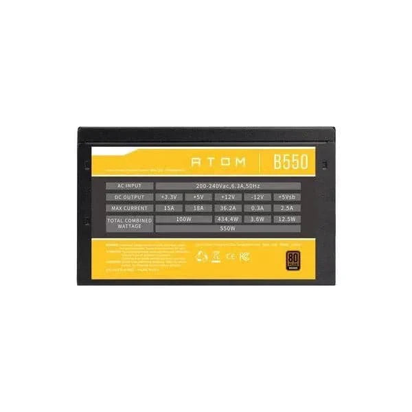 ANTEC Atom B550 550W 80+ Bronze Non Modular ATX Power Supply - 6