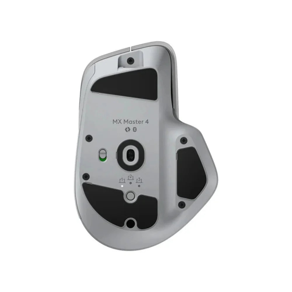 LOGITECH MX Master 4 Wireless Ergonomic Gaming Mouse ( 910-007566 ) ( 8000DPI / 8 Macro Button ) ( Pale Gray ) – TechCure India