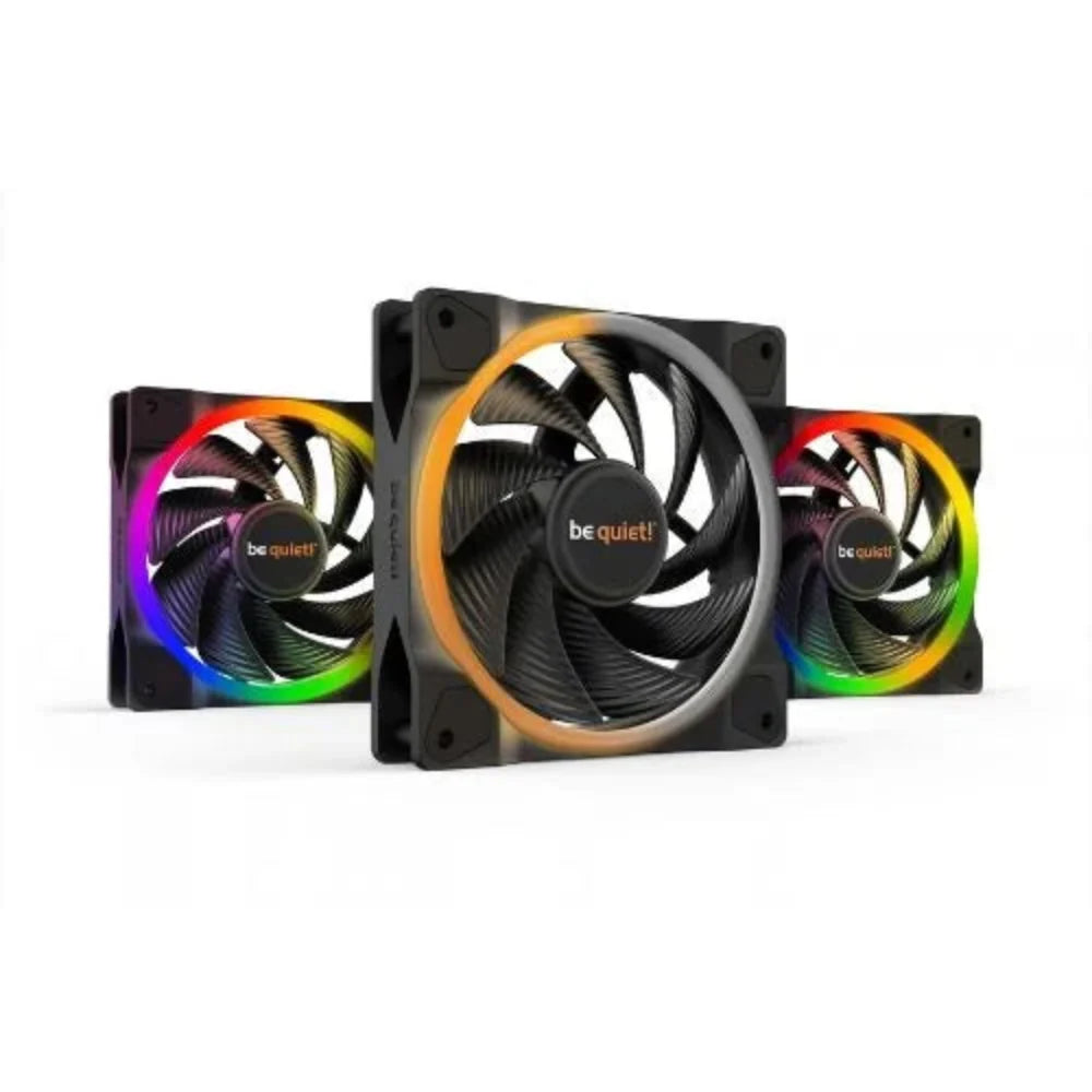 BE QUIET Light Wings 120mm ARGB PWM High Speed Cabinet Fan ( Black ) ( Triple Pack ) – TechCure India