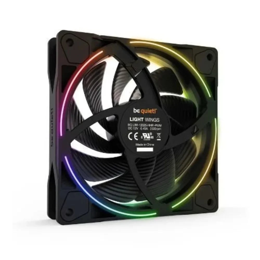 BE QUIET Light Wings 120mm ARGB PWM High Speed Cabinet Fan ( Black ) ( Triple Pack ) – TechCure India