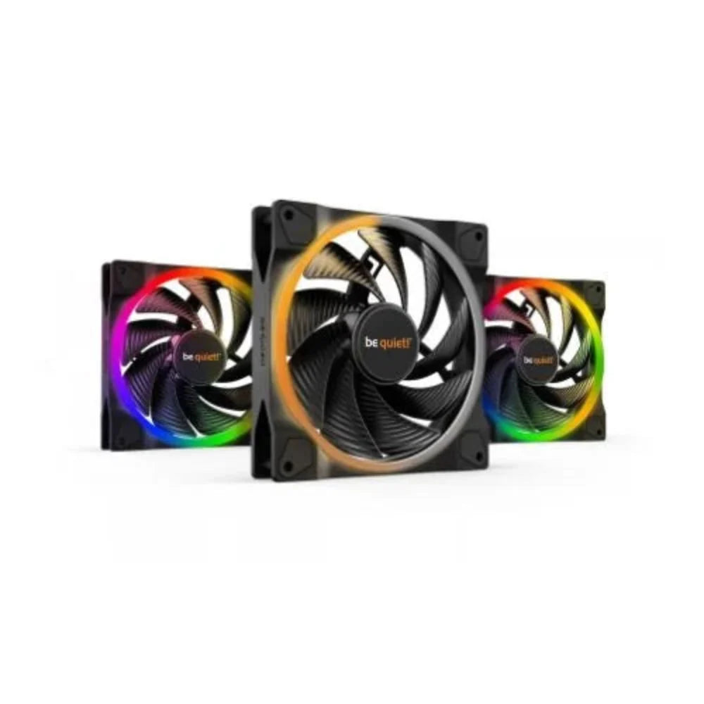 BE QUIET Light Wings 140mm ARGB PWM High Speed Cabinet Fan ( Black ) ( Triple Pack ) – TechCure India