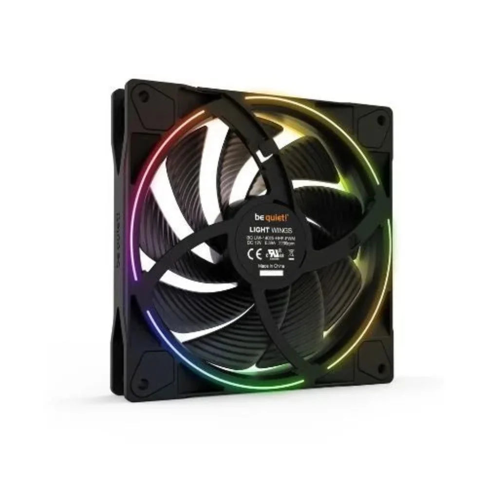 BE QUIET Light Wings 140mm ARGB PWM High Speed Cabinet Fan ( Black ) ( Triple Pack ) – TechCure India