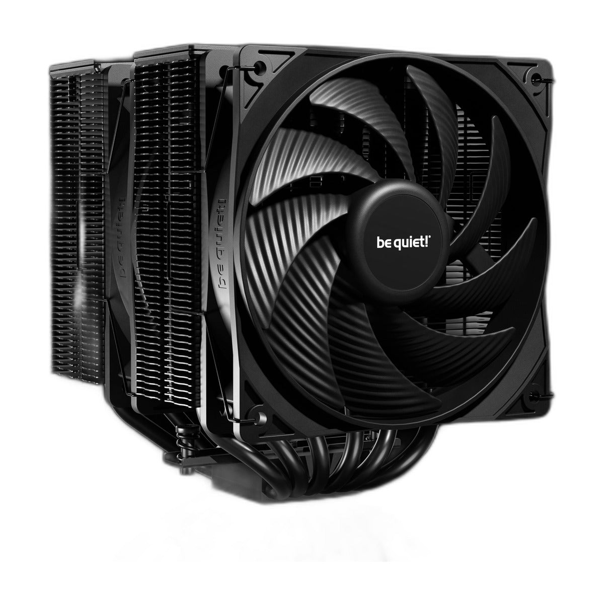 Be Quiet Pure Rock Pro 3 CPU Air Cooler (Black) – PURE ROCK PRO 3 | Black - front-side view – 4-pin PWM – TechCure India