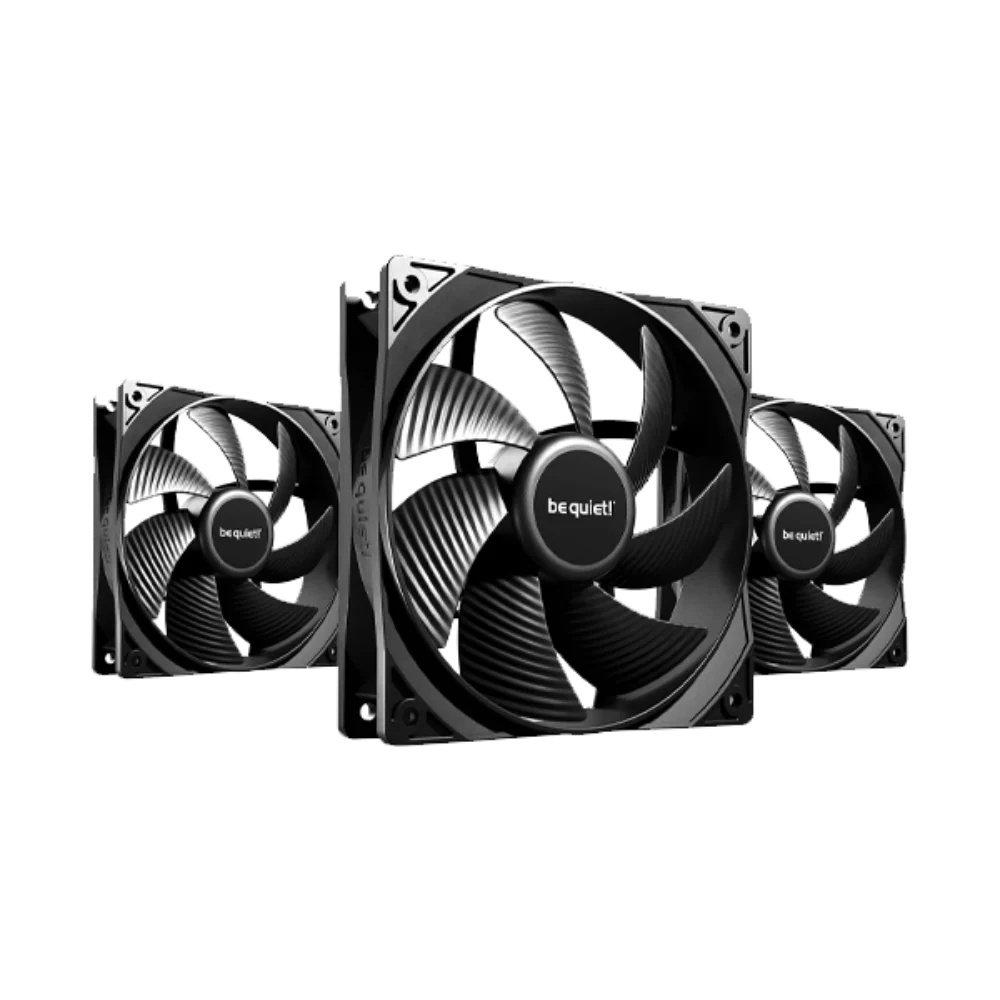 BE QUIET Pure Wings 3 120mm Non-RGB PWM High Speed Cabient Fan ( Black ) ( Triple Pack ) – TechCure India