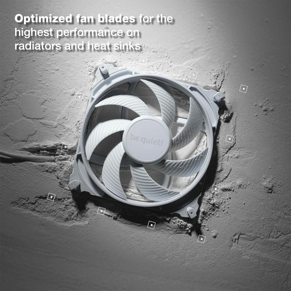 BE QUIET Silent Wings 4 120mm Non-RGB PWM High Speed Cabinet Fan ( White ) ( Single Pack ) – TechCure India