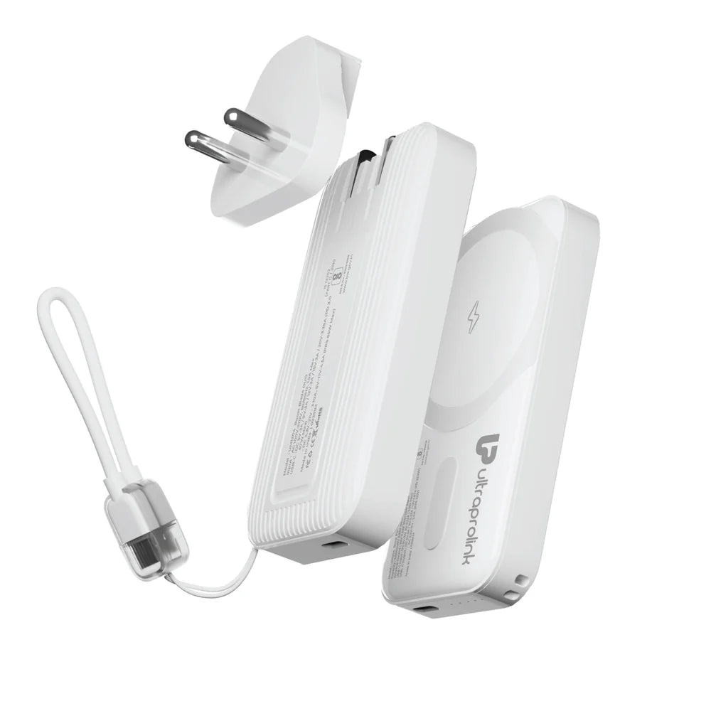 Ultra prolink Boost Blade Duo Slim Travel Charger & Magnetic Wireless PB UM1204 – TechCure India