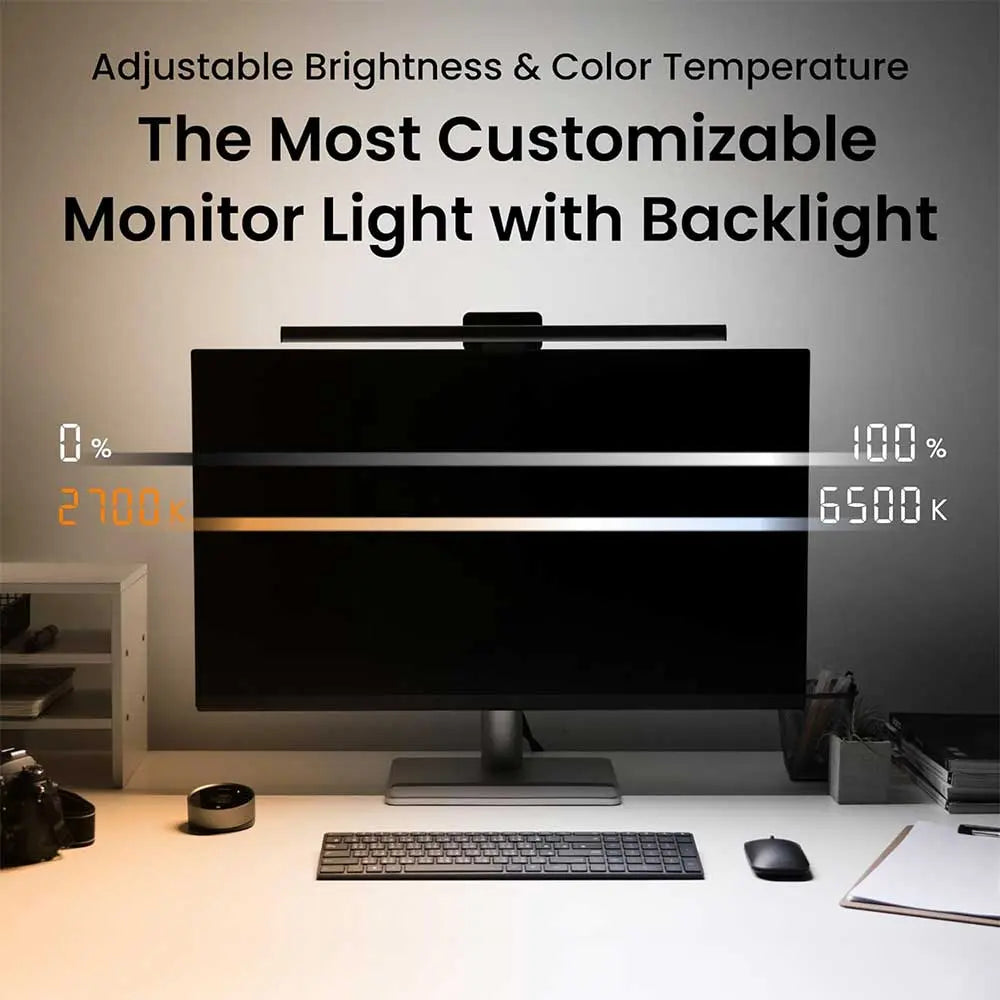 BenQ ScreenBar Halo 2 LED Monitor Light, Wireless Controller & Backlight – TechCure India
