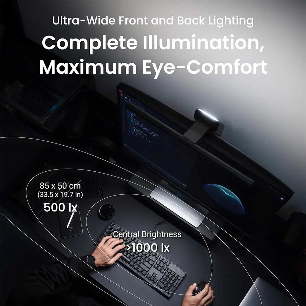 BenQ ScreenBar Halo 2 LED Monitor Light, Wireless Controller & Backlight – TechCure India
