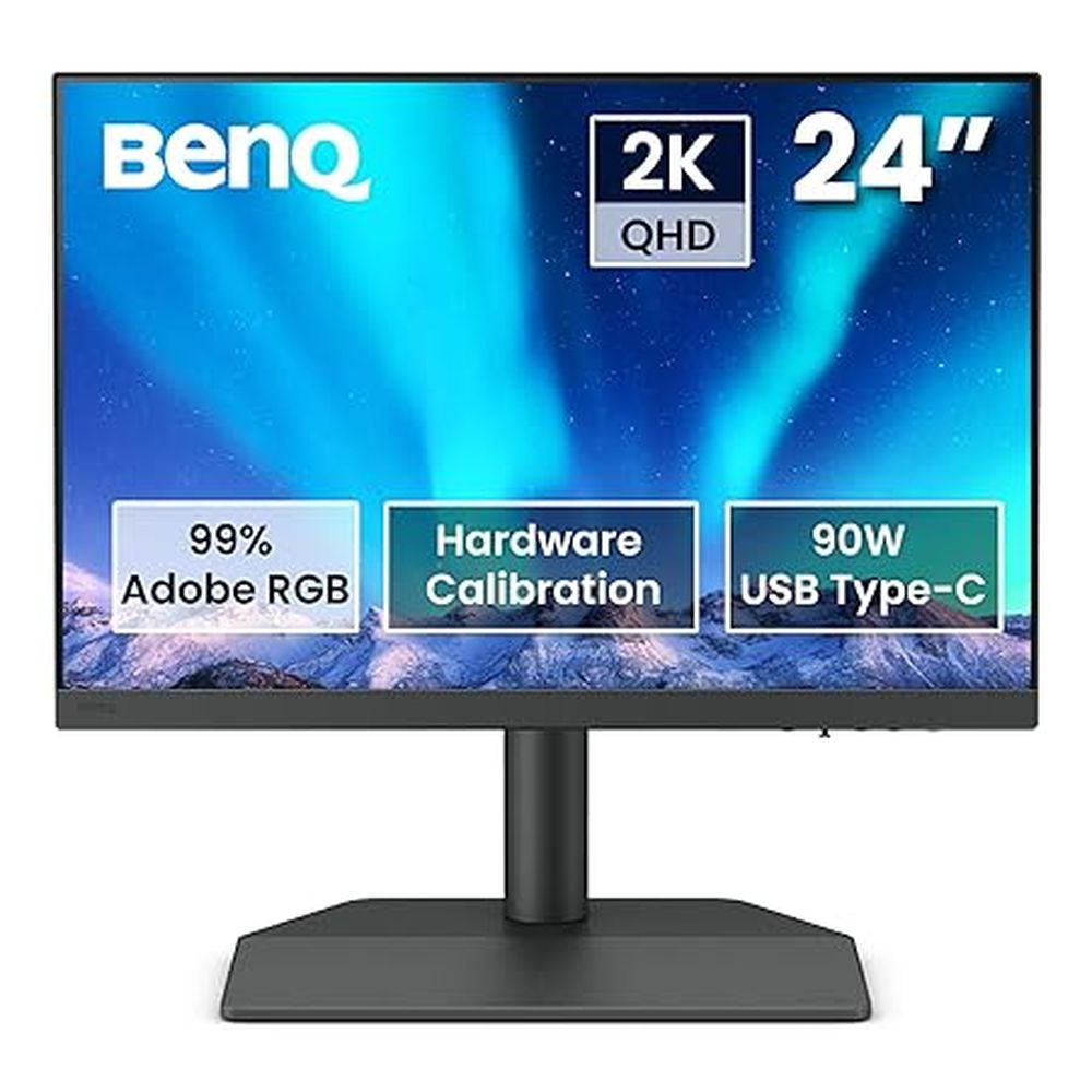 BENQ SW242Q 24 Inch FHD 60Hz IPS Panel 100%SRGB 5MS Professional Monitor – TechCure India
