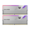 ACER Predator Vesta RGB Series 32GB ( 16GBx2 ) 3200MHz DDR4 Desktop Ram (Silver) ( CL16 )