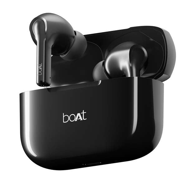 boAt Airdopes 163/161 in Ear Earbuds TWS with 40 HRS Battery (Pebble Black) – TechCure India