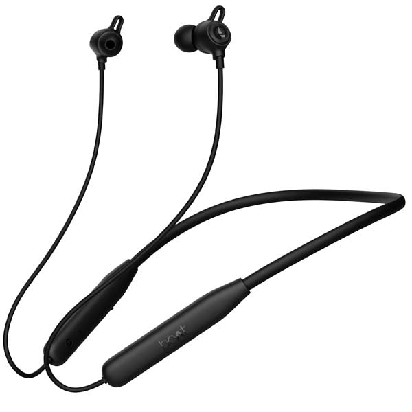 boAt Rockerz 109 Bluetooth Neckband with 40 hrs Playback,ENx Technology, Beast Mode (60ms), Magnetic Buds, Dual Pairing, ASAP Charge, IPX5 Water Resistance (Active Black) – TechCure India