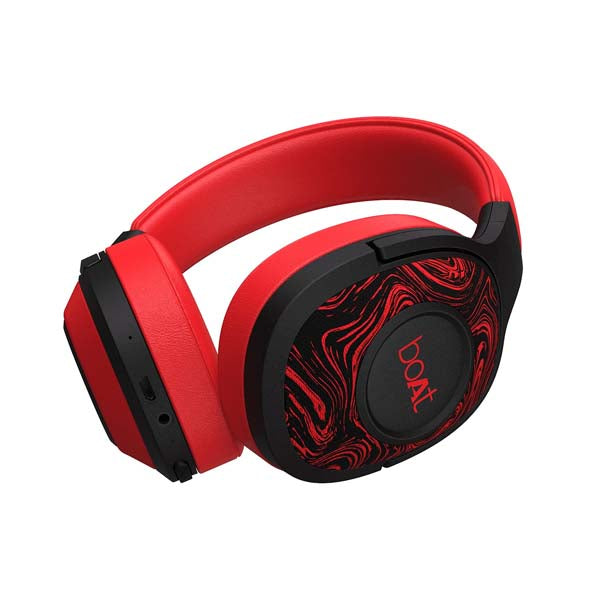 boAt Rockerz 550 Bluetooth Wireless Over Ear Headphones with Mic Upto 20 Hours Playback, 50MM Drivers, Soft Padded Ear Cushions and Physical Noise Isolation (Red) – TechCure India