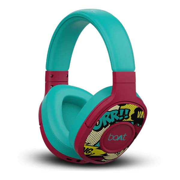 boAt Rockerz 550 Bluetooth Wireless Over Ear Headphones with Mic Upto 20 Hours Playback, 50MM Drivers, Soft Padded Ear Cushions and Physical Noise Isolation (Maroon Maverick) – TechCure India