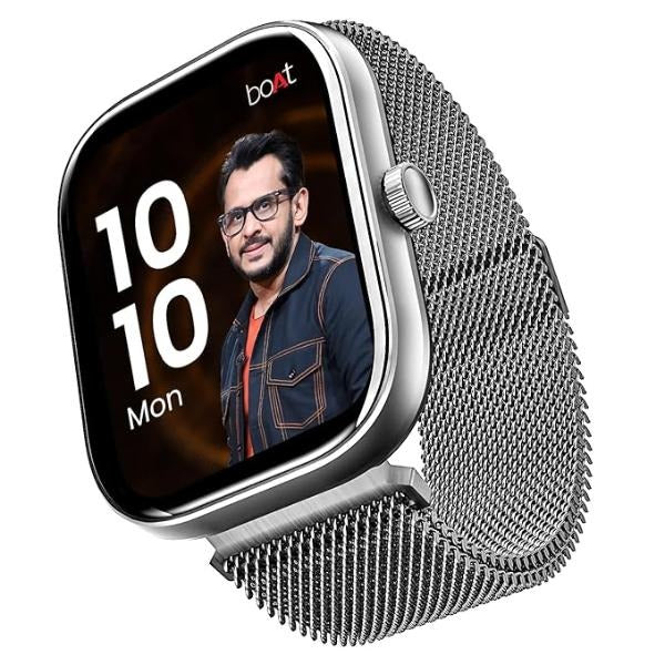 boAt Wave Sigma w/ 2.01″ (5.1 cm) HD Display Smart Watch (Silver Metal) – TechCure India