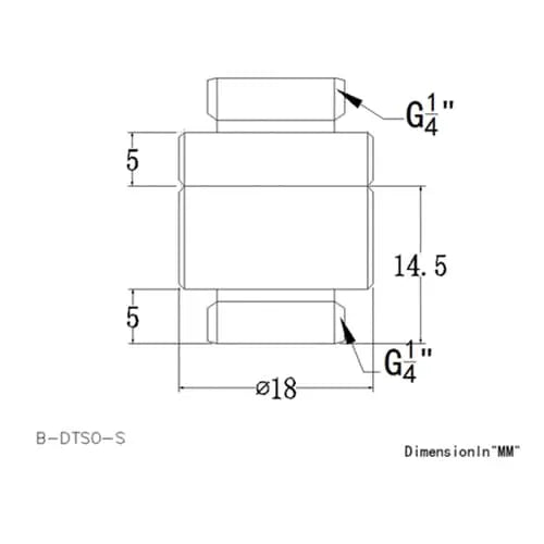 Bykski 14.5mm Rotary Extension Coupler Dual Male White (B-DTSO-S-W) – TechCure India