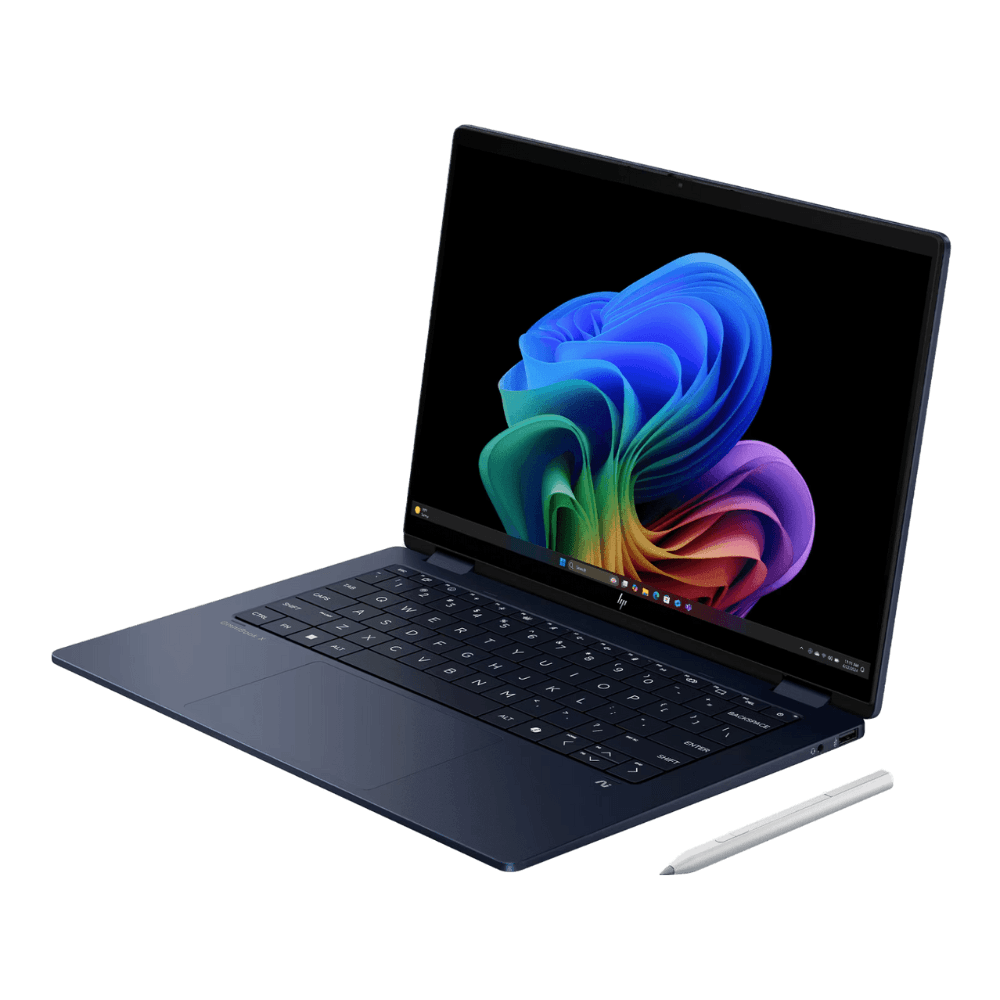 HP Omnibook X Flip 14-FM0100TU, Intel Core Ultra 7-256V, 16GB RAM, 1TB SSD, Intel Arc Graphics, 14 inch OLED 3K Resolution, Tilt Pen, Windows 11 Home, MS Office 2024, Blue – TechCure India