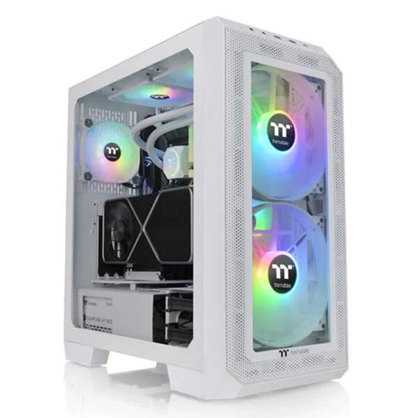 THERMALTAKE View 300 MX Snow ARGB EATX Mid Tower Cabinet (White) – TechCure India