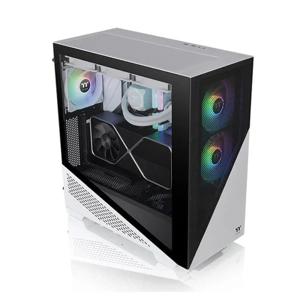 THERMALTAKE Divider 370 Snow ARGB EATX Mid Tower Cabinet (White) - 2