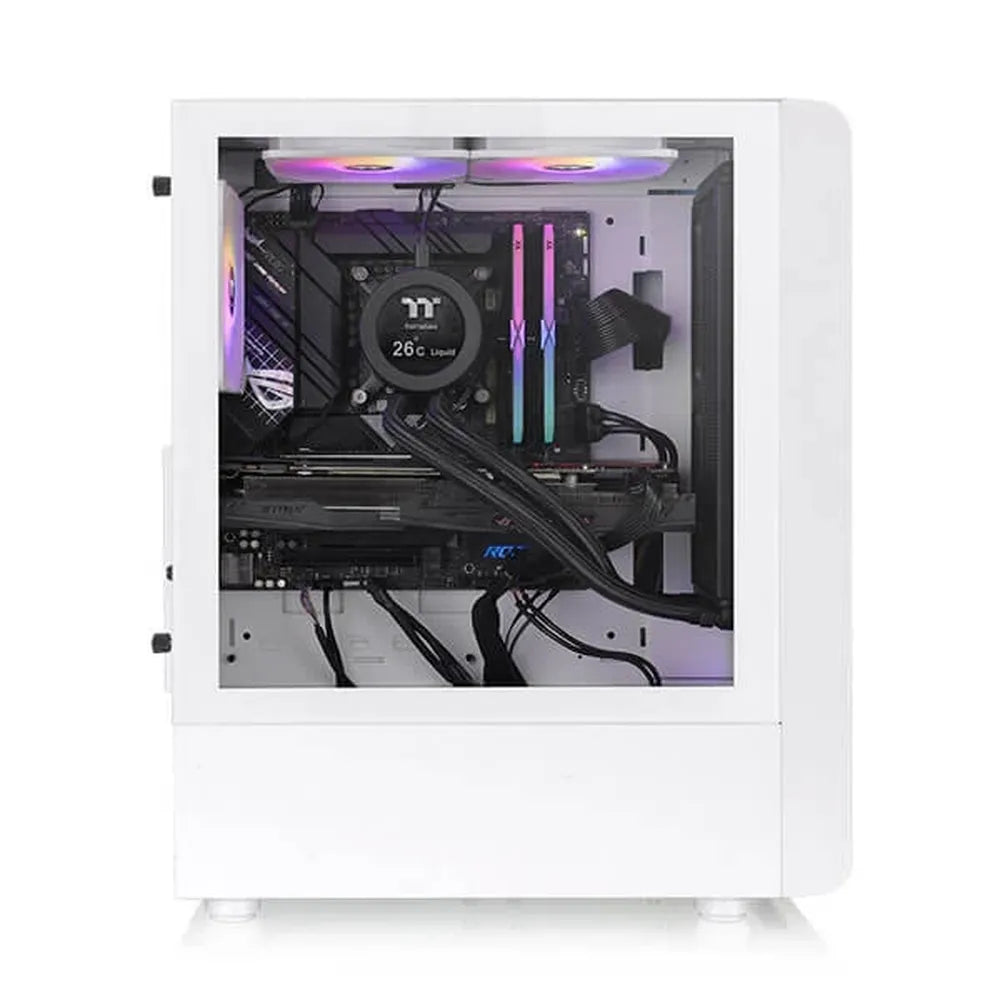 THERMALTAKE S200 ARGB ATX Mid Tower Cabinet (White) – TechCure India