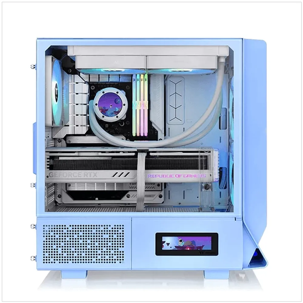 THERMALTAKE Ceres 330 TG EATX ARGB Mid Tower Cabinet (Hydrangea Blue) - 2