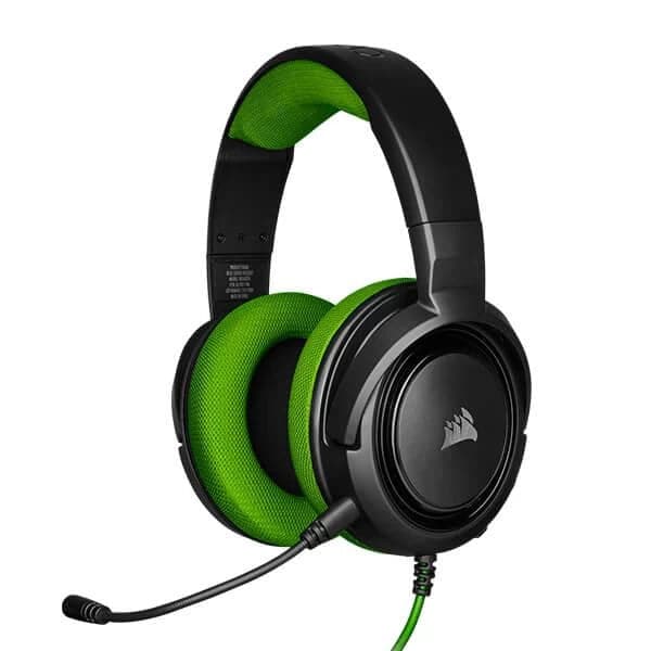 CORSAIR HS35 3.5mm Wired Stereo Gaming Headphones With Mic ( Green ) ( PC/Mobile/Mac/Xbox ) - 3