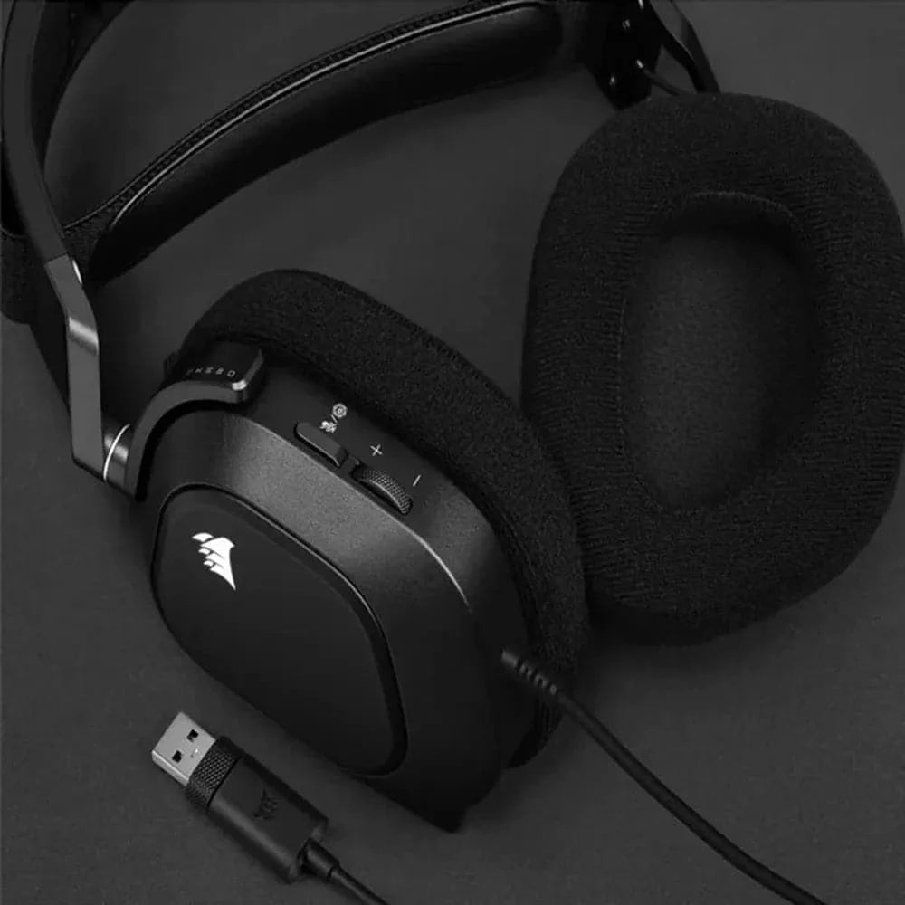 CORSAIR HS80 RGB USB 7.1 Surround Gaming Headphone With Mic ( Black ) ( PC/Mobile/PS ) - 5