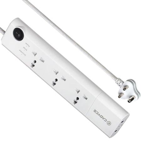 Cadyce 3 Socket Surge Protector with 30W USB-C PD 2 USB Ports CA-3SPS – TechCure India