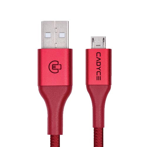 Cadyce CADMiUM USB to Micro-USB Braided Cable Red CA-UMICRORed – TechCure India