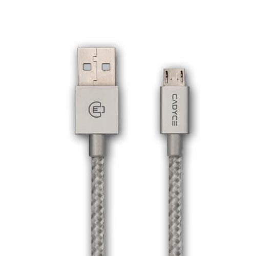 Cadyce CADMiUM USB to Micro-USB Braided Cable Silver CA-UMICROS – TechCure India