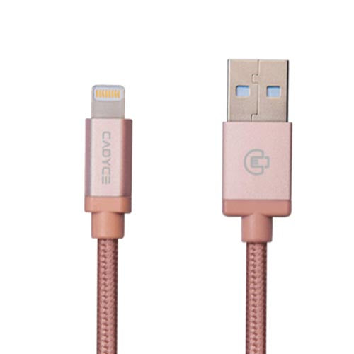 Cadyce Cotton Braided lightning Cable – Rose 2mts CA-ULCR(2.0) – TechCure India