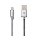 Cadyce Cotton Braided lightning Cable – Silver 1.2mts CA-ULCS(1.2) – TechCure India